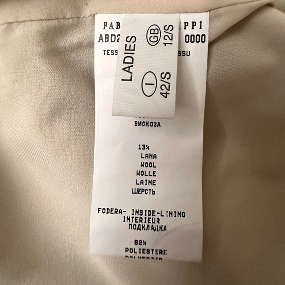 Fabiana Filippi Champagne Jewel Neck Long Sleeve Satin Dress - Picture 10 of 11